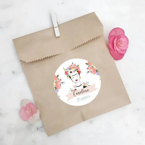 Adesivo para Lembrancinha Frida Kahlo