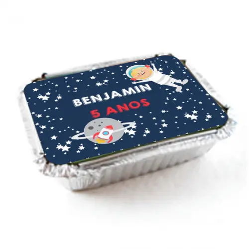 Adesivo Para Marmitinha Astronauta