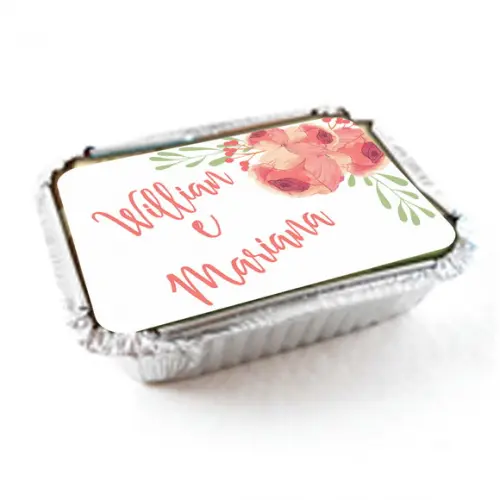 Adesivo Para Marmitinha Casamento Living Coral