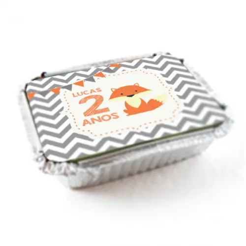 Adesivo Para Marmitinha Raposinha