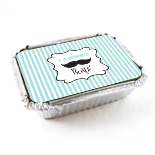 Adesivo Para Marmitinha Mustache