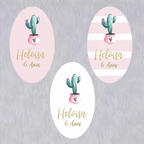 Adesivo para Tubete Cactos