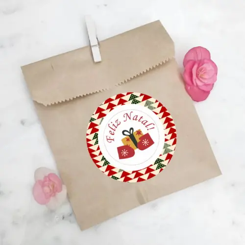 adesivo redondo para lembrancinha de natal