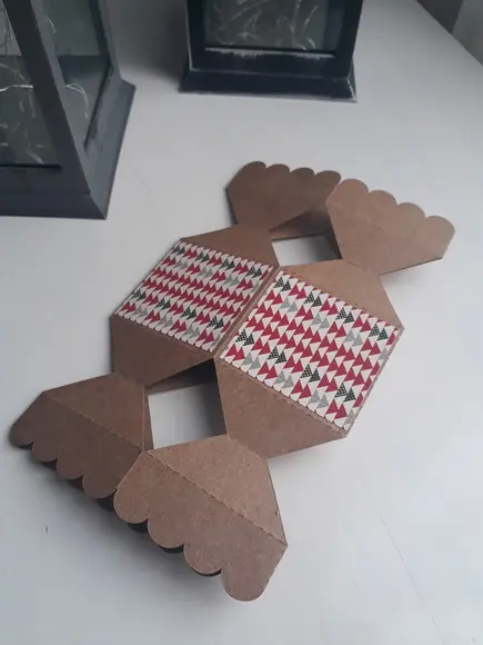 Caixa Bala Papel Kraft para Lembrancinha de Natal