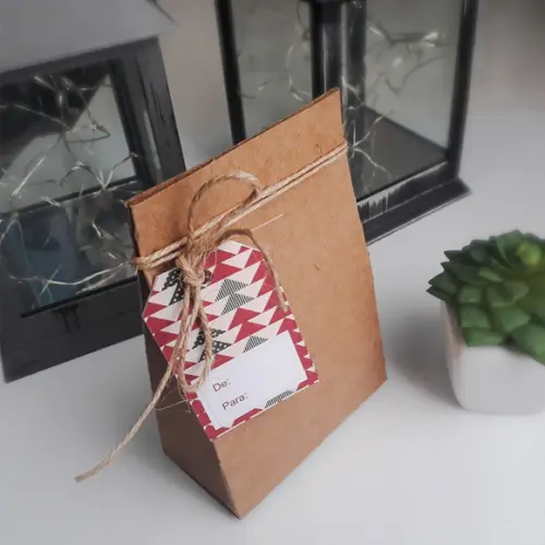 Caixa Papel Kraft para Lembrancinha de Natal