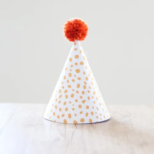 Chapéu De Festa Fundo De Bolinhas Boho