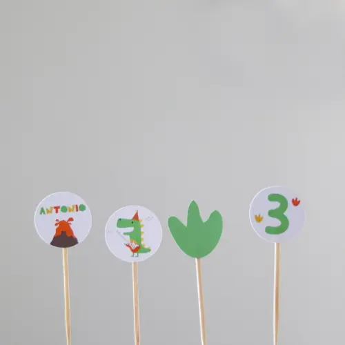 Forminha e Topper de Docinho Dinossauro