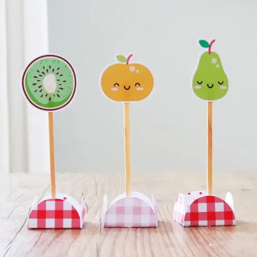 Forminha e Topper de docinho frutinhas