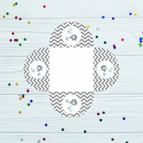 Forminha para Doce Ancora elefantinho chevron azul