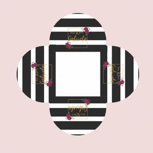 Forminha para Doces floral com listras