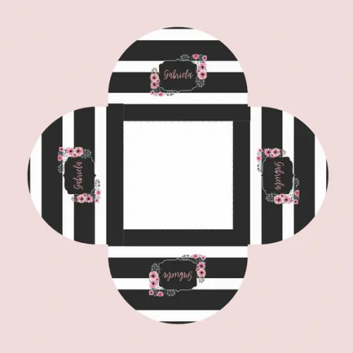 Forminha para Doces floral com listras