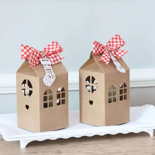 Kit com 10 Caixas Milk para Lembrancinha de Natal
