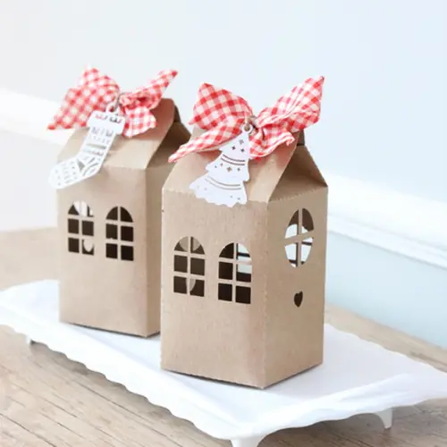 Kit com 10 Caixas Milk para Lembrancinha de Natal