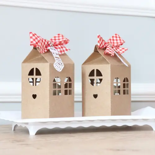 Kit com 10 Caixas Milk para Lembrancinha de Natal