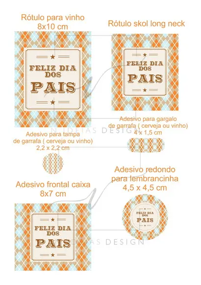 kit digital Dia dos Pais, compre o arquivo e monte em casa