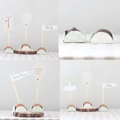 Kit Festa - Chá Revelação - Ursinho - Minimalista