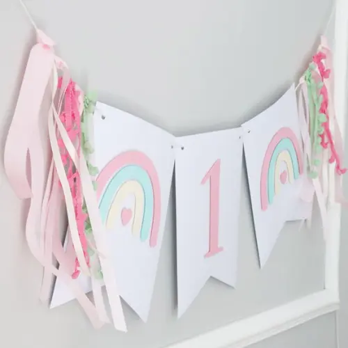 Kit Festa ou Mesversário - Arco - Ìris Boho Chic Rosa