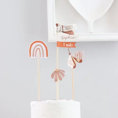 Kit Festa/ Mesversário - Arco-ìris Boho Chic
