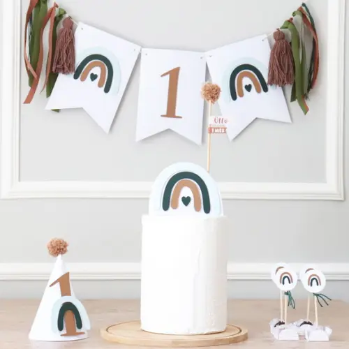 Kit Mesversário - Arco-ìris Boho Chic