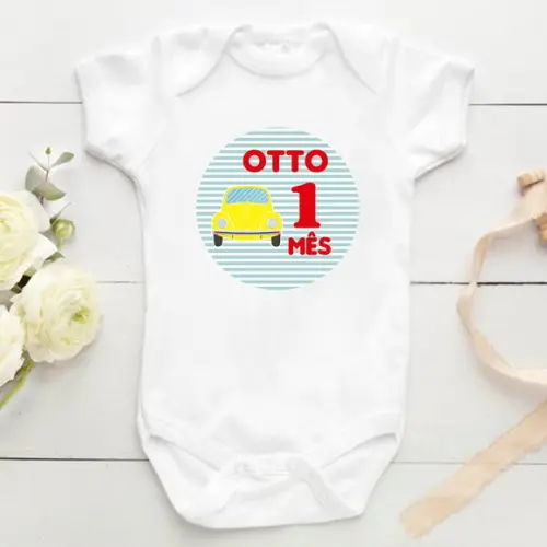 Kit mesversário 12 adesivos para body Fusca