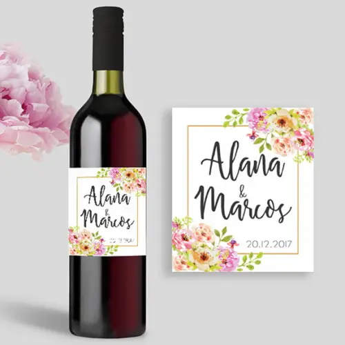 Rótulo para garrafa de Vinho