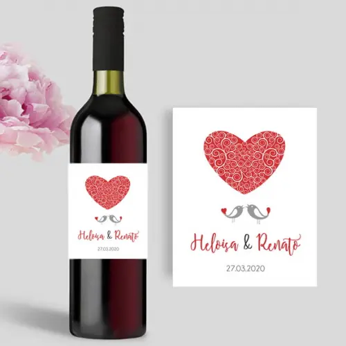 Rótulo para garrafa de Vinho Pombinhos