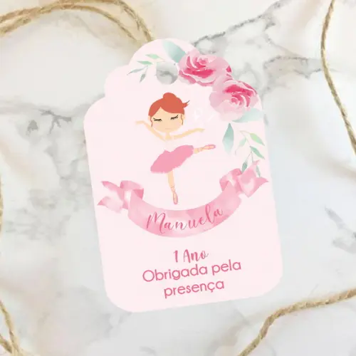 Tag de agradecimento Bailarina