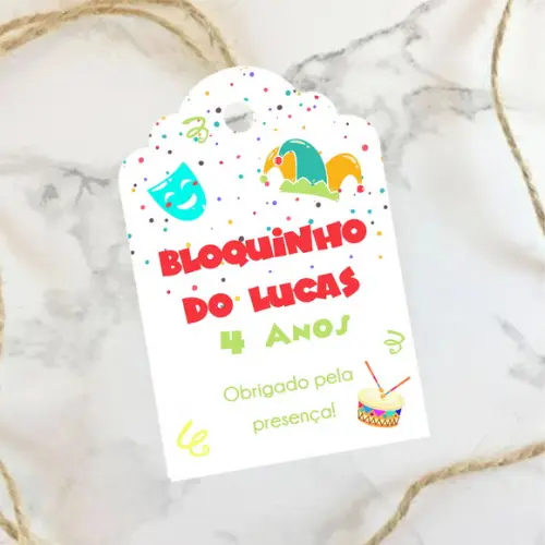Tag de agradecimento Carnaval