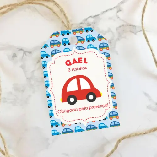 Tag de agradecimento Carrinho