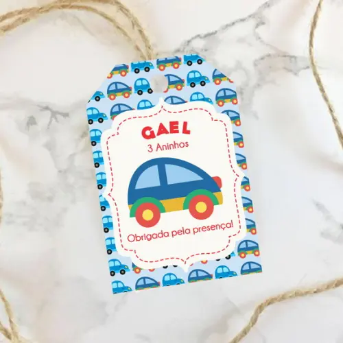 Tag de agradecimento Carrinho