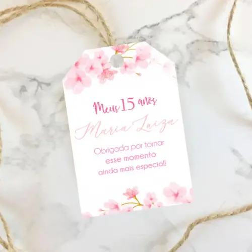 Tag de agradecimento Cerejeira