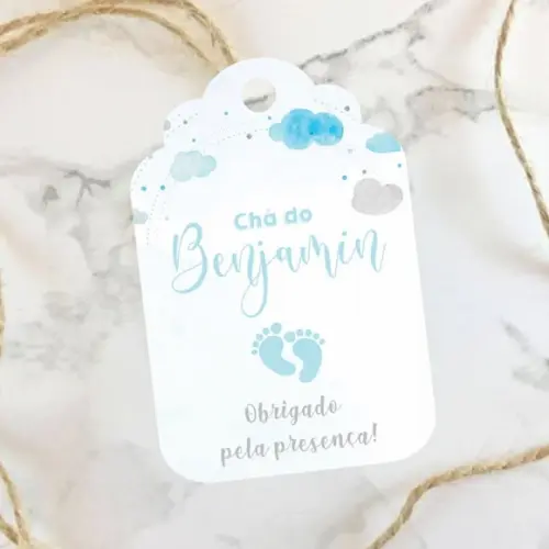 Tag de agradecimento Chá de Bebê Nuvem