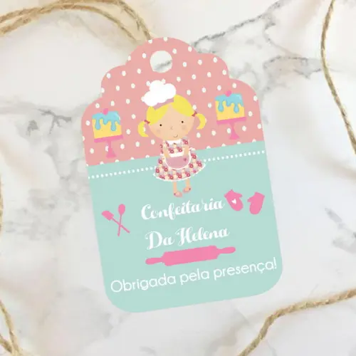 Tag de agradecimento Confeitaria