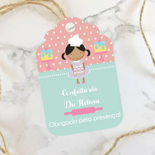 Tag de agradecimento Confeitaria