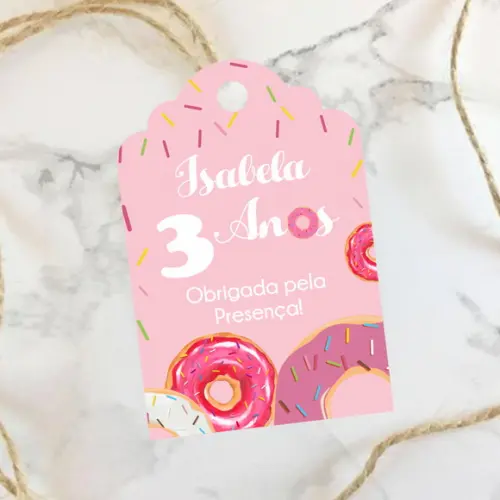 Tag de agradecimento Donuts