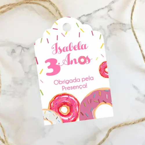 Tag de agradecimento Donuts