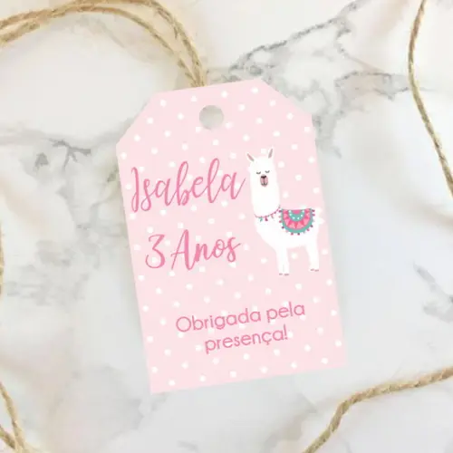 Tag de agradecimento Lhama