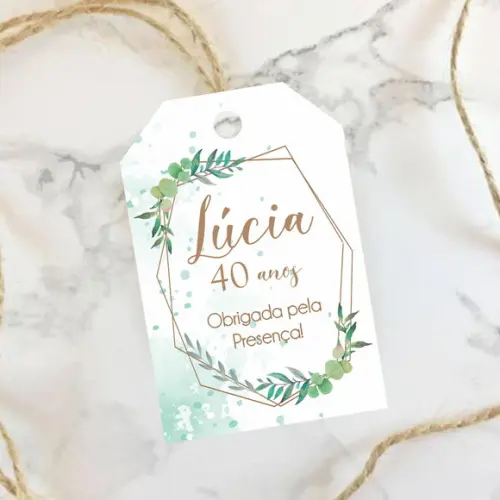 Tag de agradecimento Floral