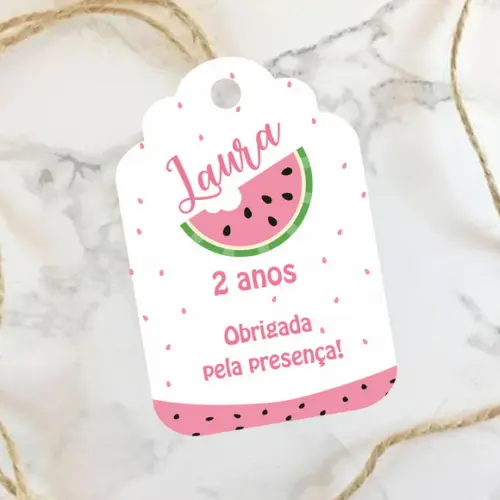Tag de agradecimento Melancia
