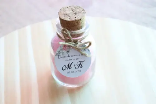 Tag para lembrancinha de Casamento floral rosé