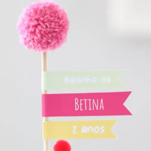 Topo de Bolo Bloquinho de Carnaval Menina