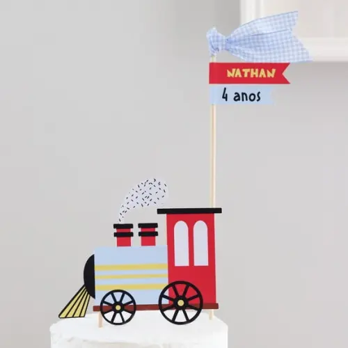 Topo de Bolo Trenzinho, Trem