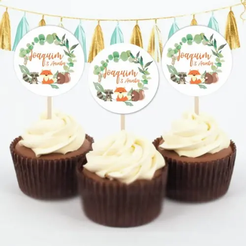 Topper para doces Bosque Encantado woodland