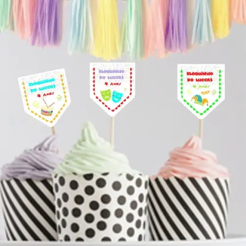 Topper para doces Carnaval