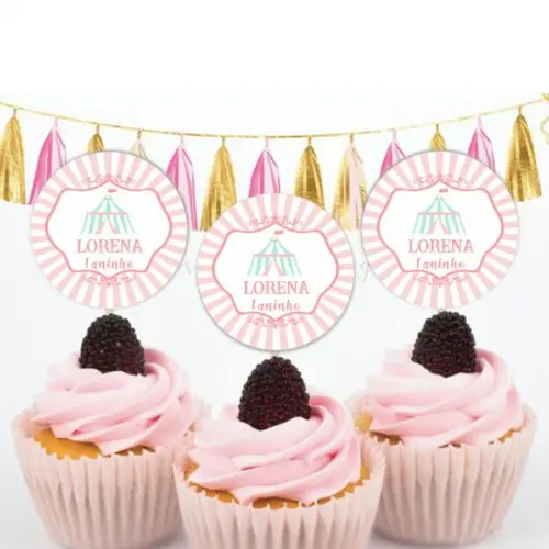 Topper para doces Circo