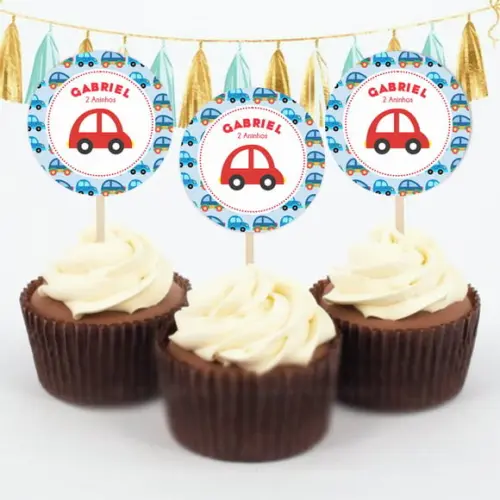 Topper para doces Carrinho