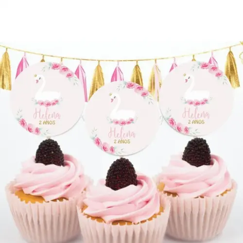 Topper para doces Cisne