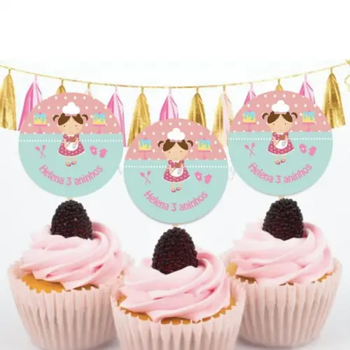 Topper para doces Confeitaria