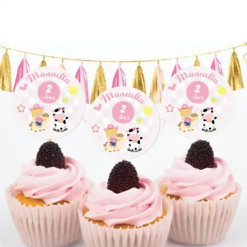 Topper para doces Fazendinha