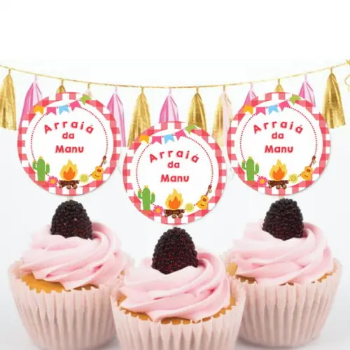 Topper para doces de Festa Junina